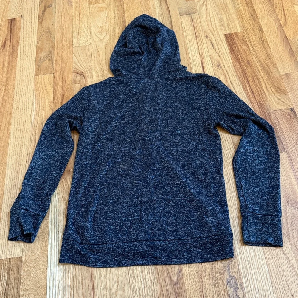 JUSTICE Heather Black Zip-Up Hoodie, Size 8
